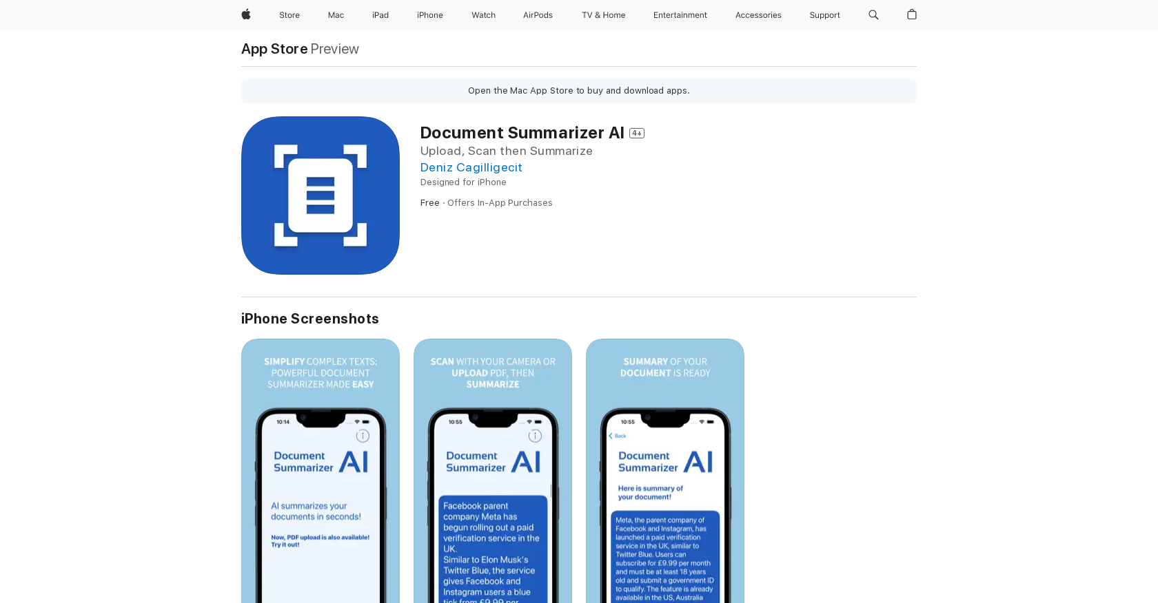 Document Summarizer website