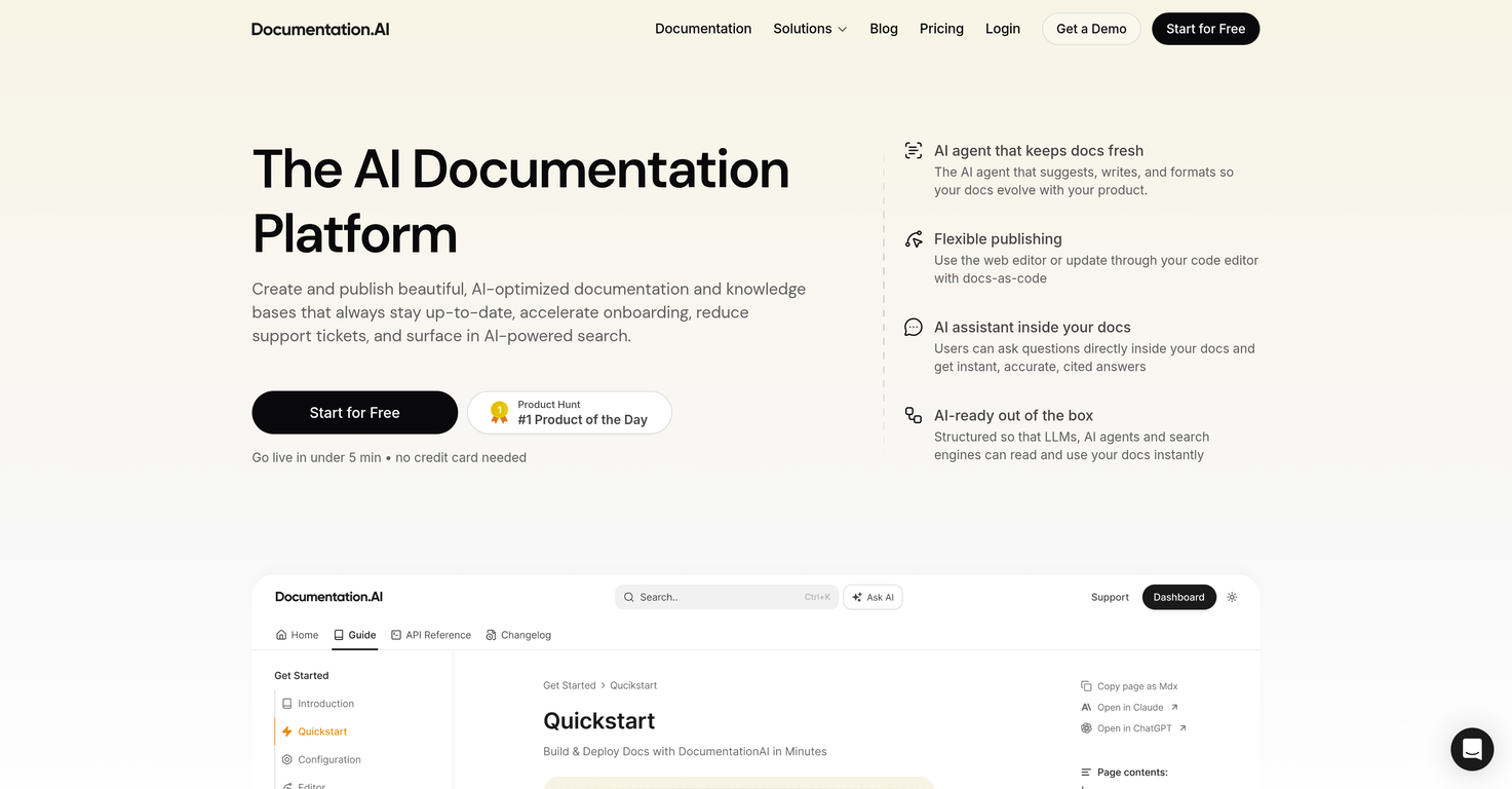 Documentation.AI website