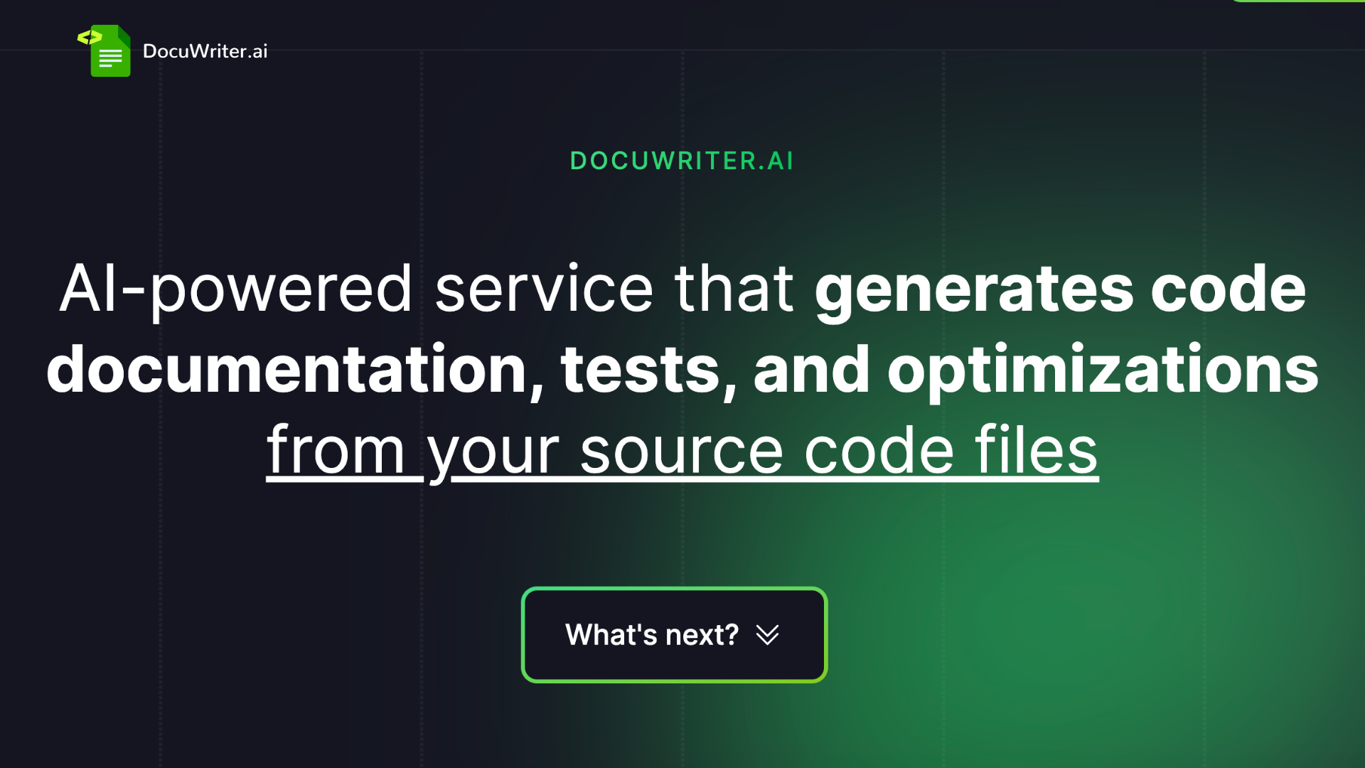 DocuWriter.ai website