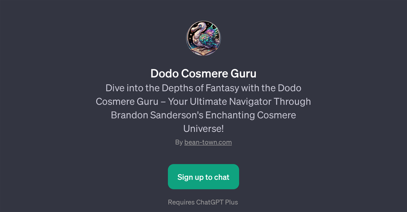 Dodo Cosmere Guru website