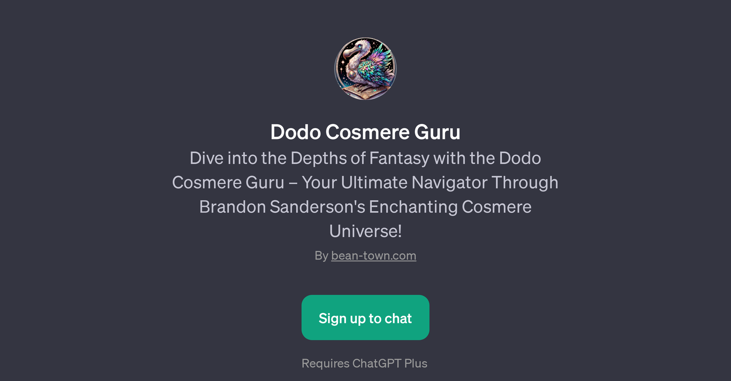 Dodo Cosmere Guru website