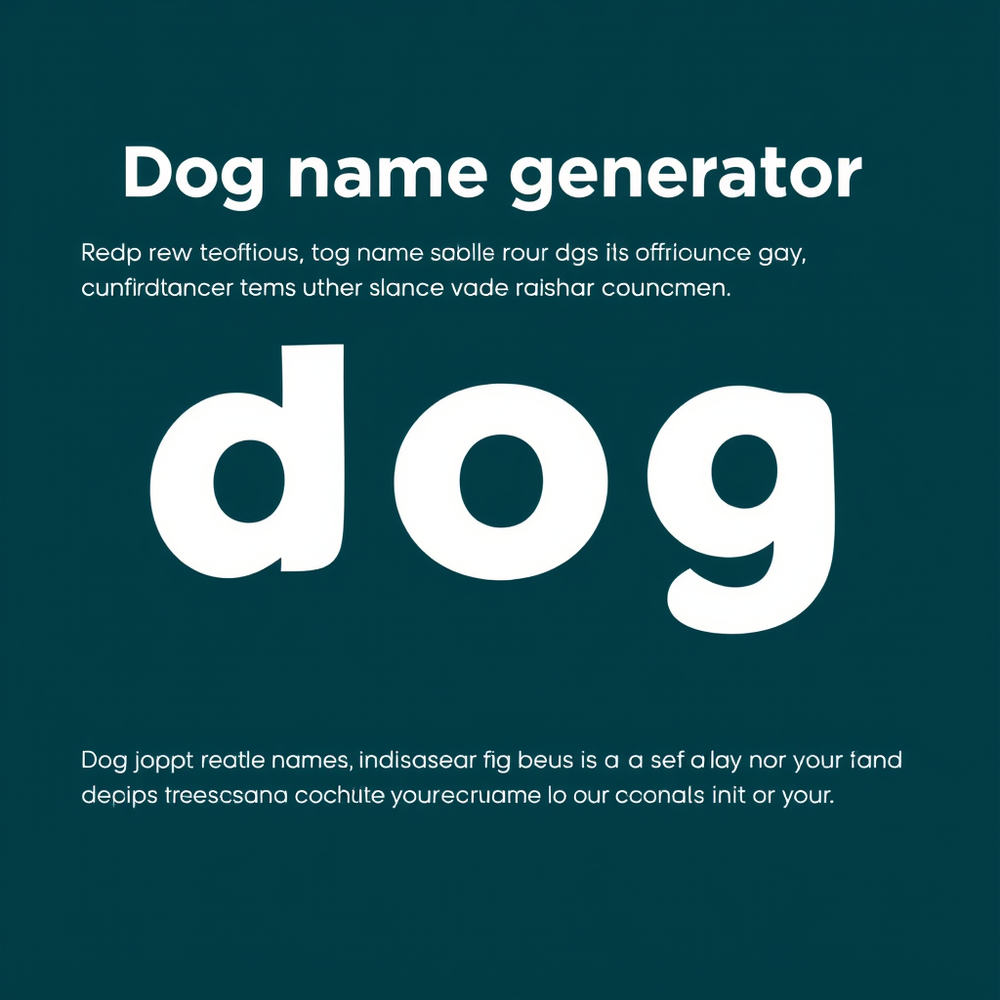 Dog name generator website