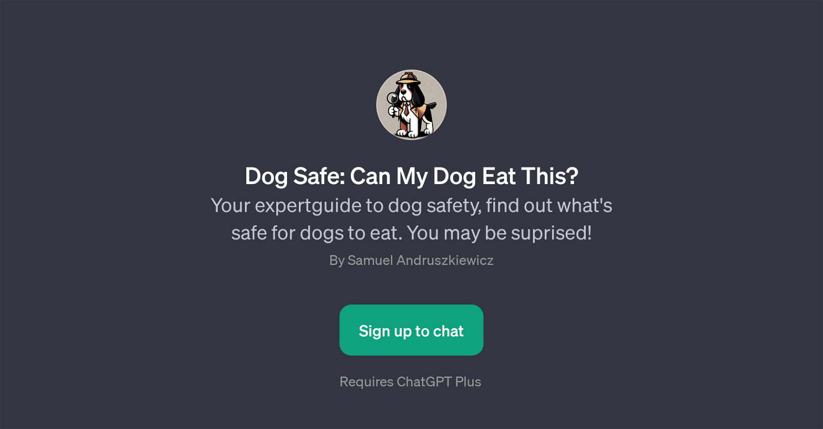 Dog Safe: Can My Dog Eat This? website