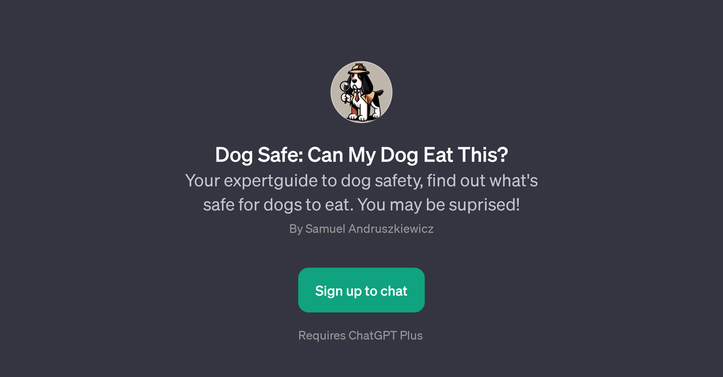 Dog Safe: Can My Dog Eat This? website
