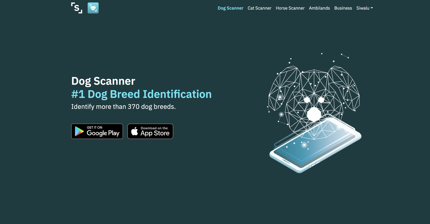 Dog Scanner website