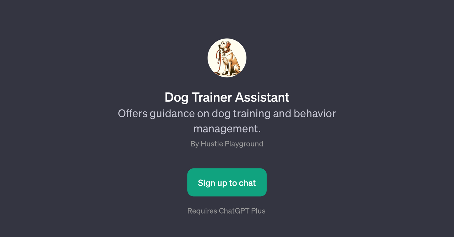 Dog Trainer Assistant website