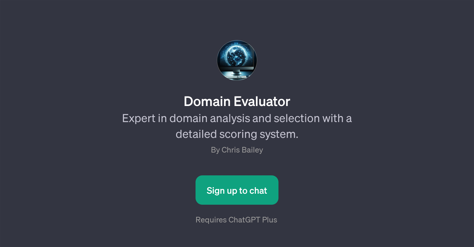 Domain Evaluator website