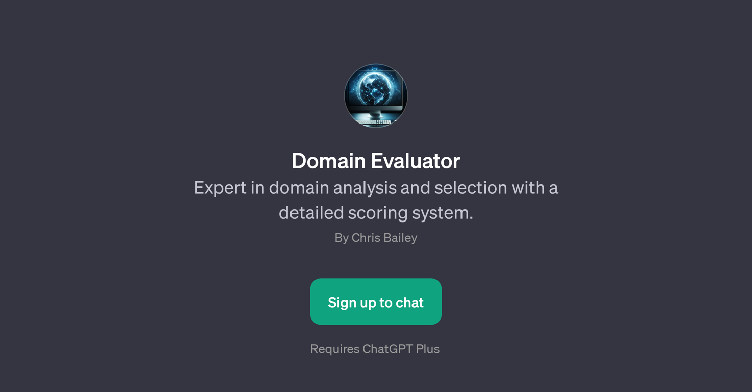 Domain Evaluator website