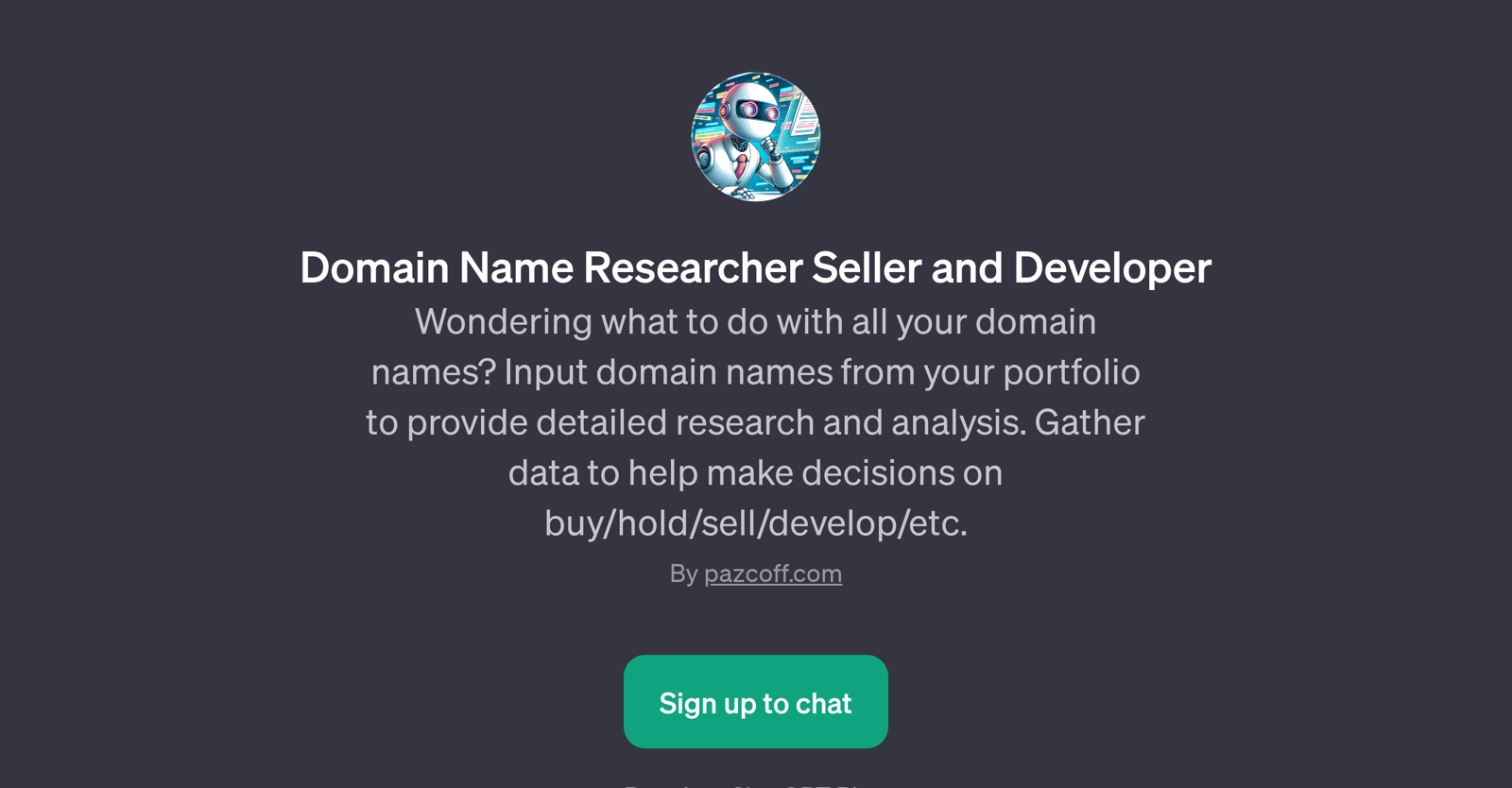 Domain Name Researcher Seller and Developer website