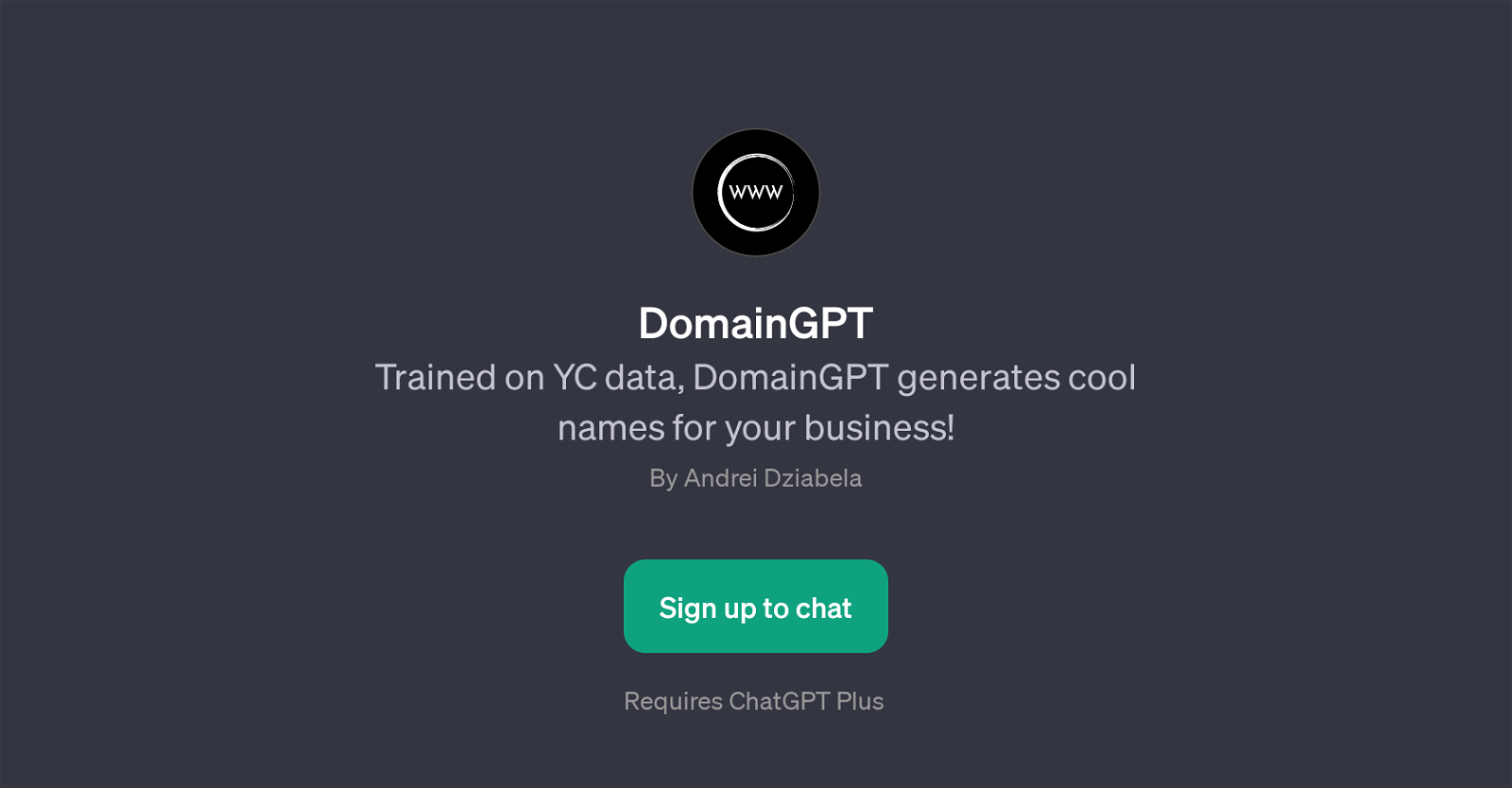 DomainGPT website