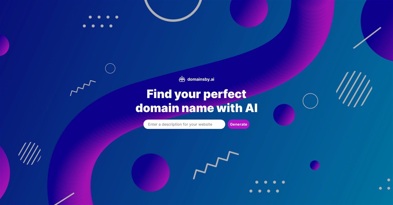 Domains by AI website