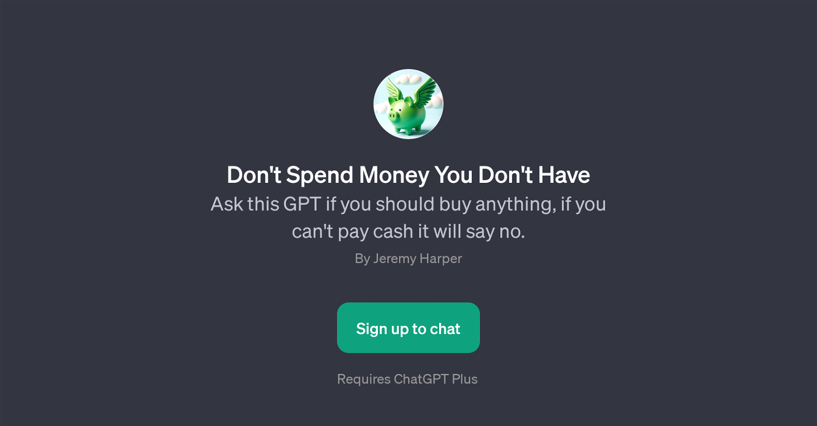 Don't Spend Money You Don't Have website