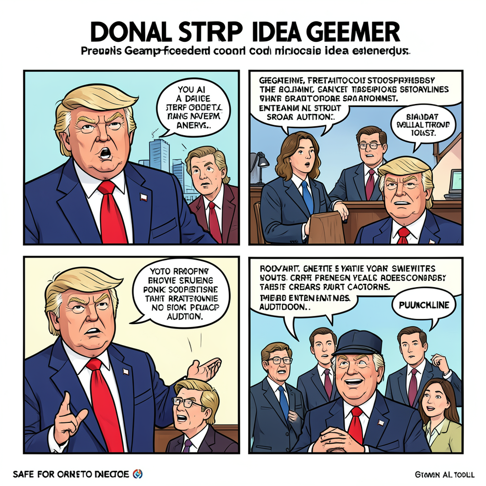 donal trump cartoon comic strip idea gener website
