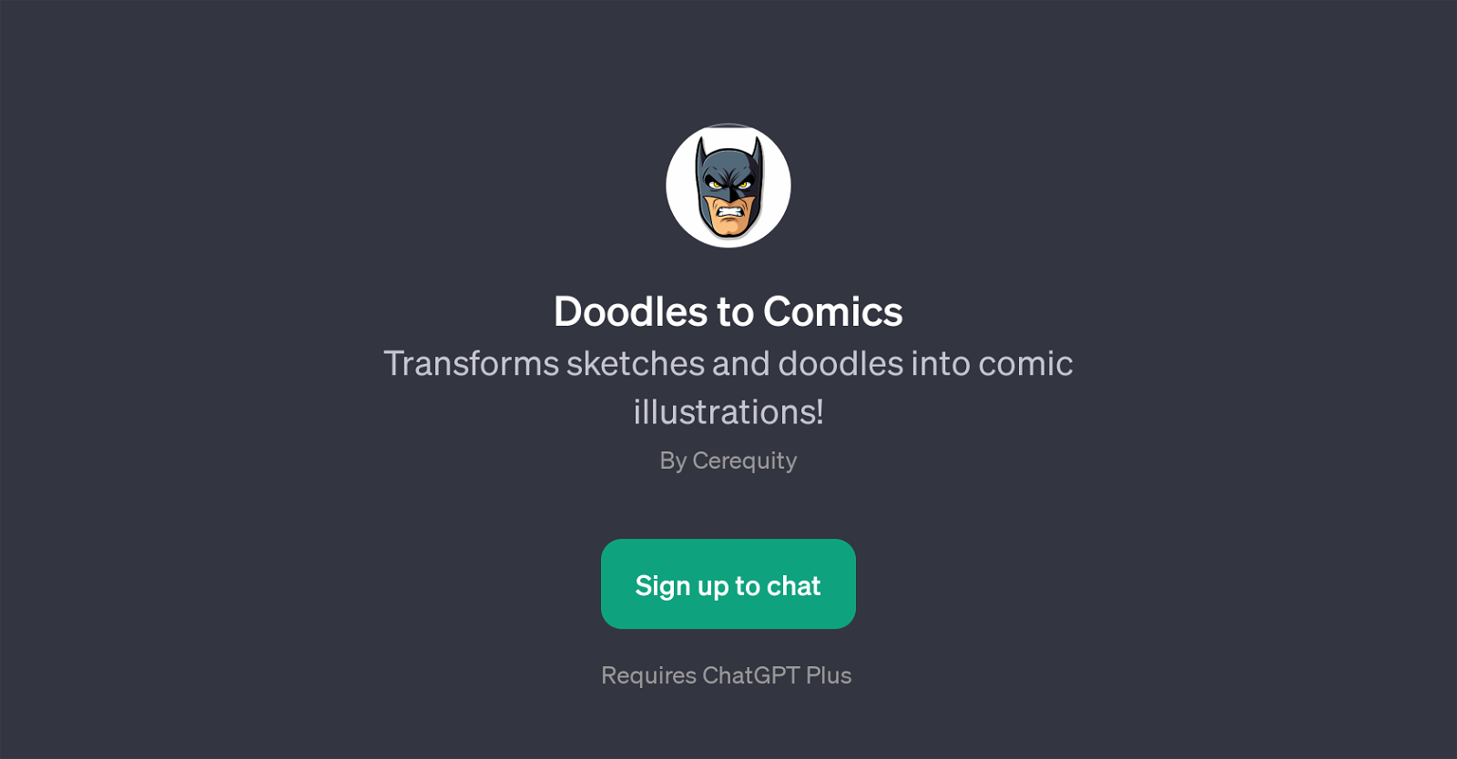 Doodles to Comics website