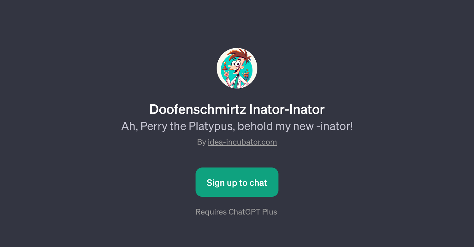 Doofenschmirtz Inator-Inator website