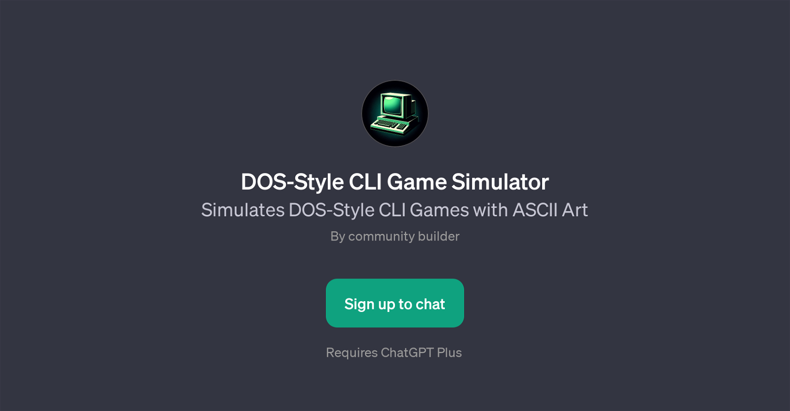 DOS-Style CLI Game Simulator website