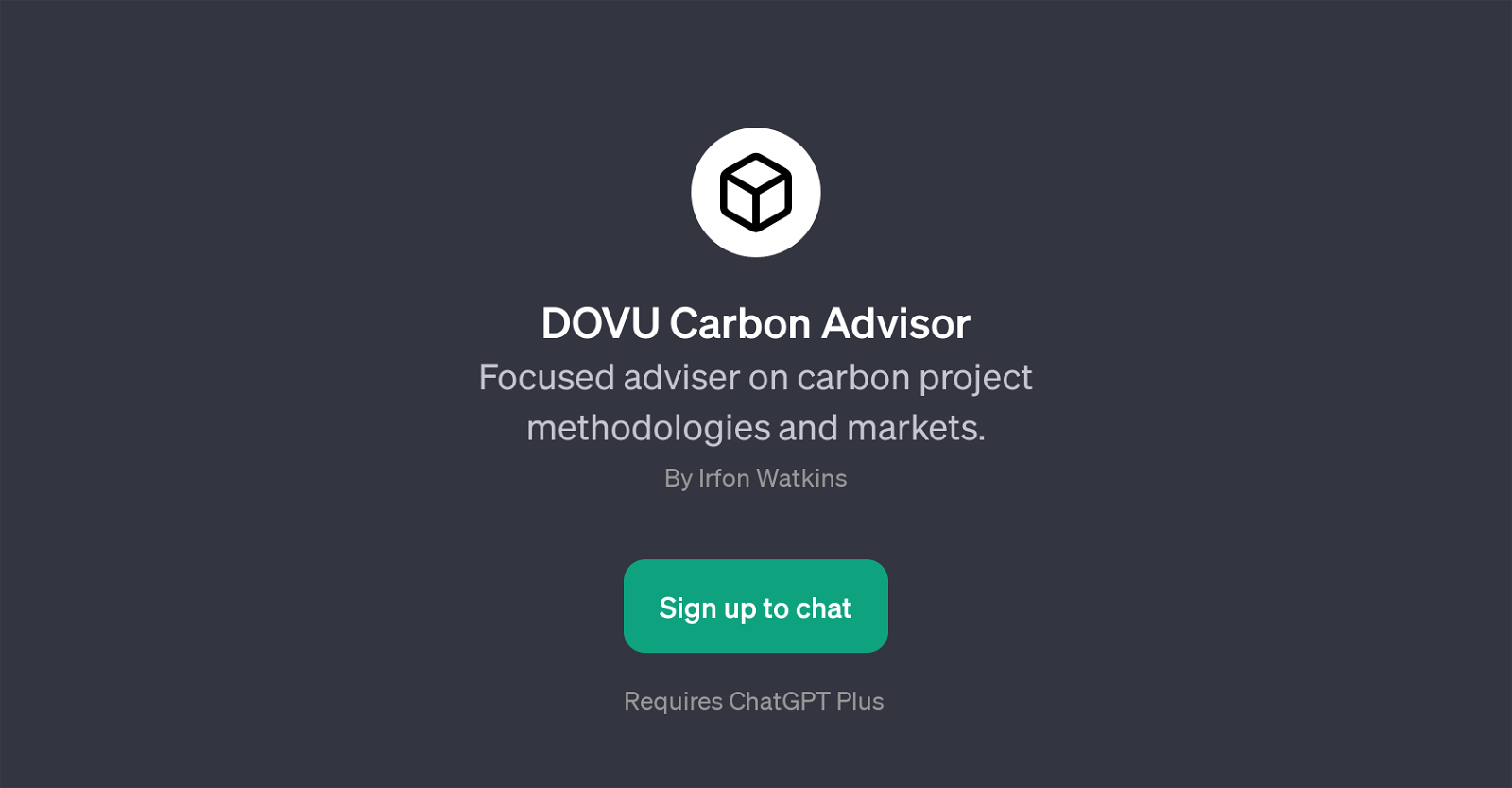 DOVU Carbon Advisor website