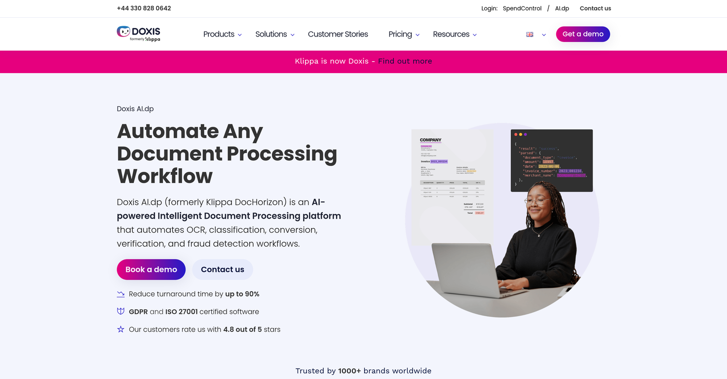 Doxis AI website
