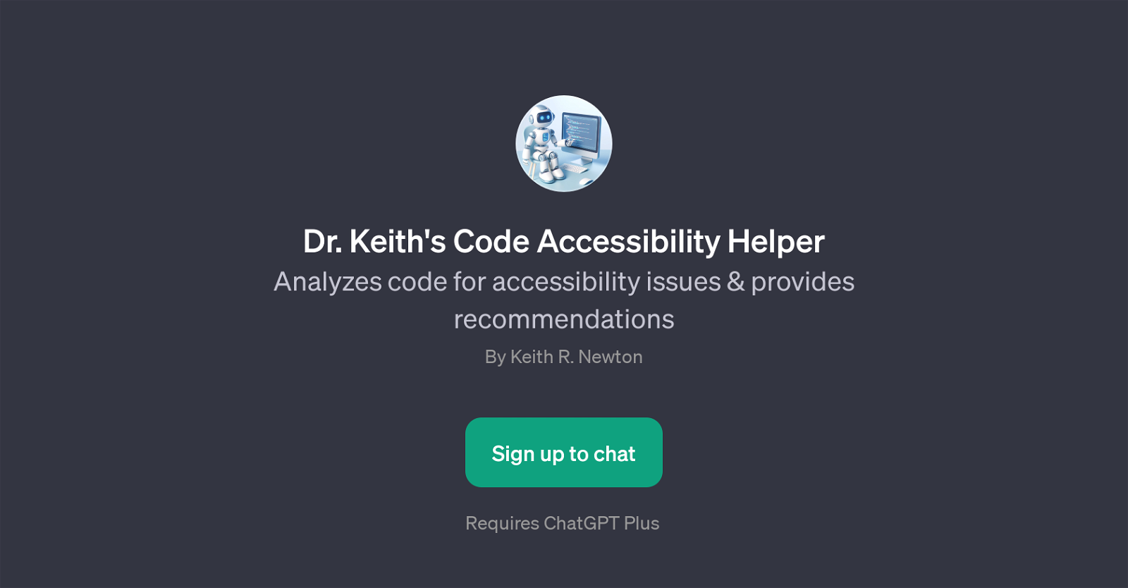 Dr. Keith's Code Accessibility Helper website
