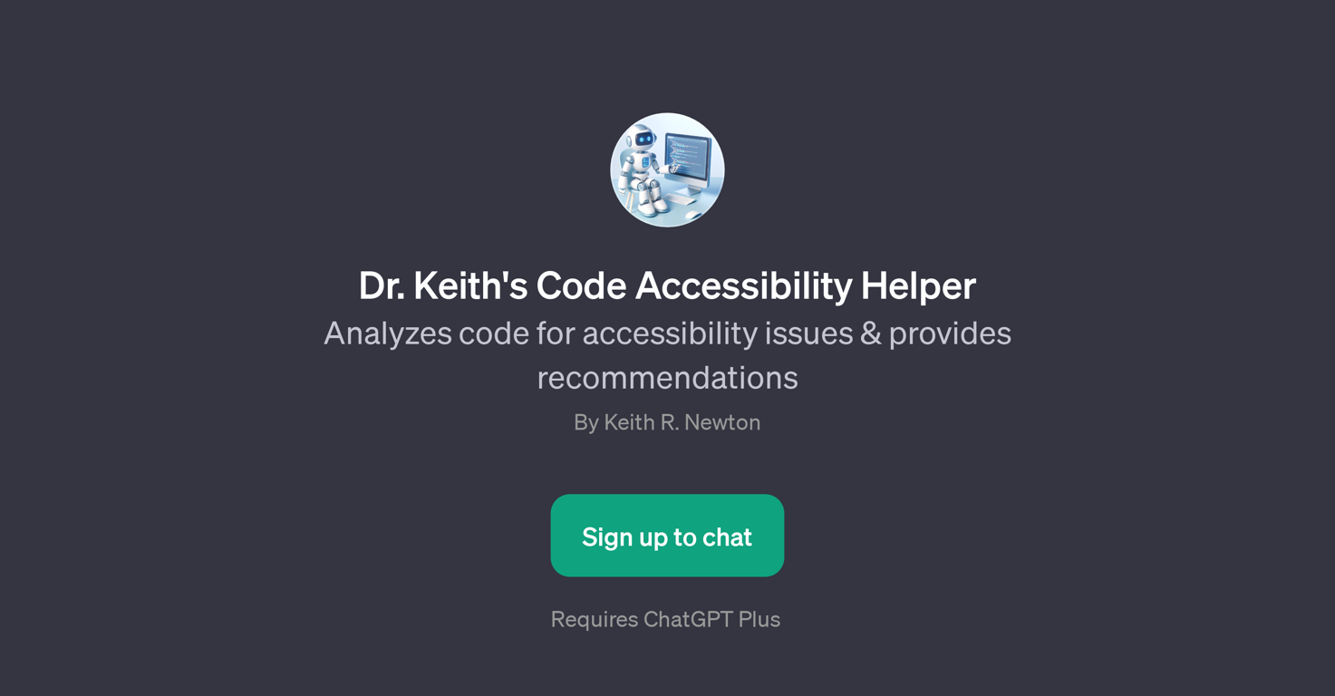 Dr. Keith's Code Accessibility Helper website