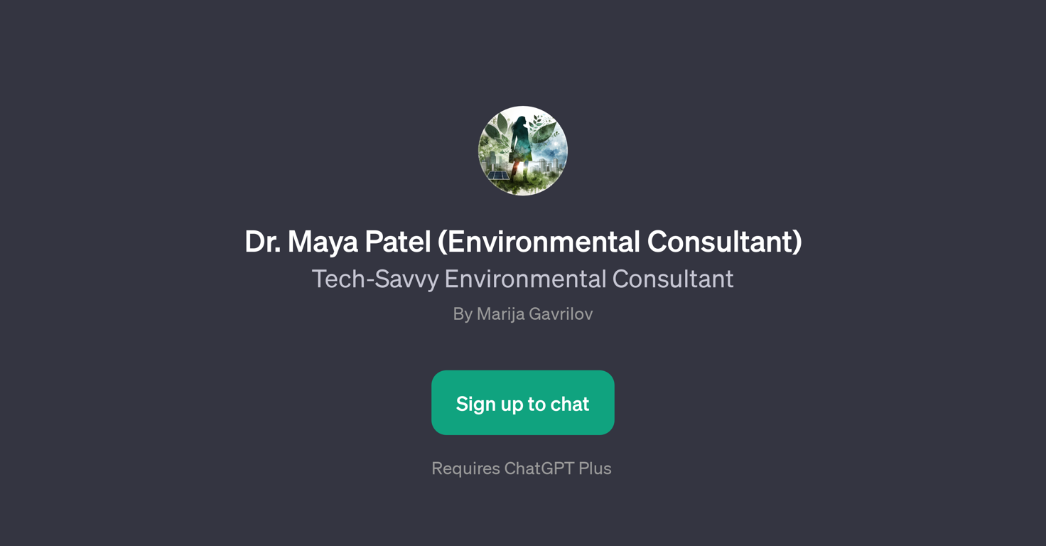 Dr. Maya Patel (Environmental Consultant) GPT website