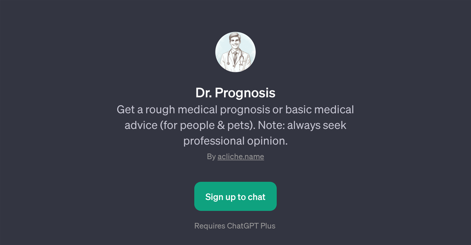 Dr. Prognosis website