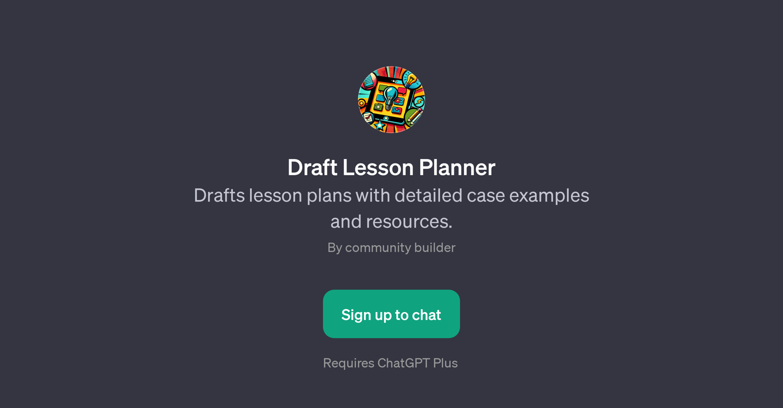 Draft Lesson Planner website