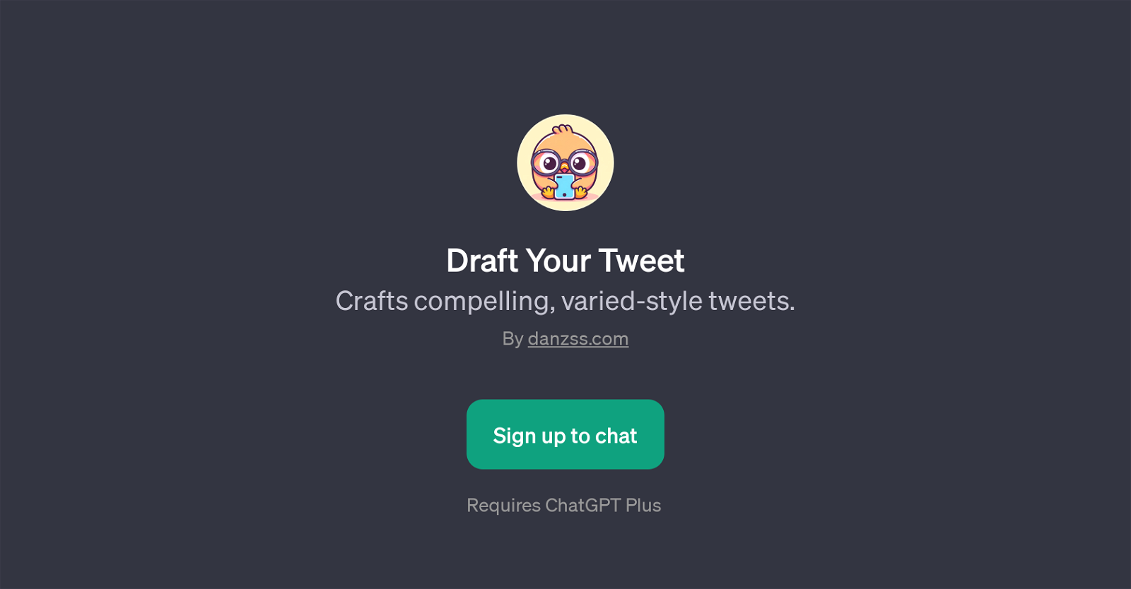 Draft Your Tweet website