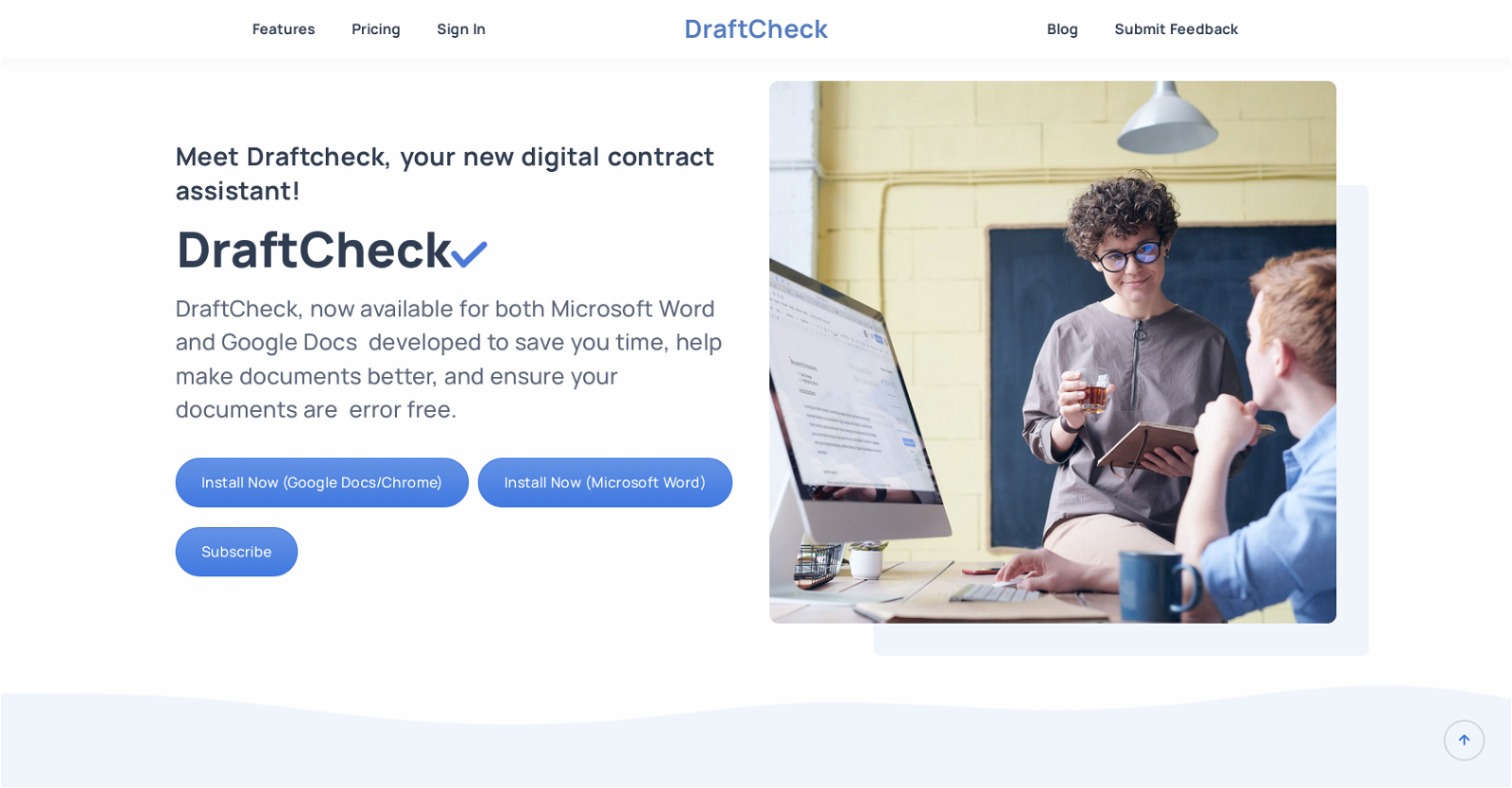 DraftCheck website