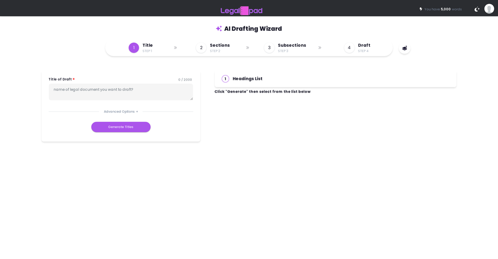Drafting Wizard website