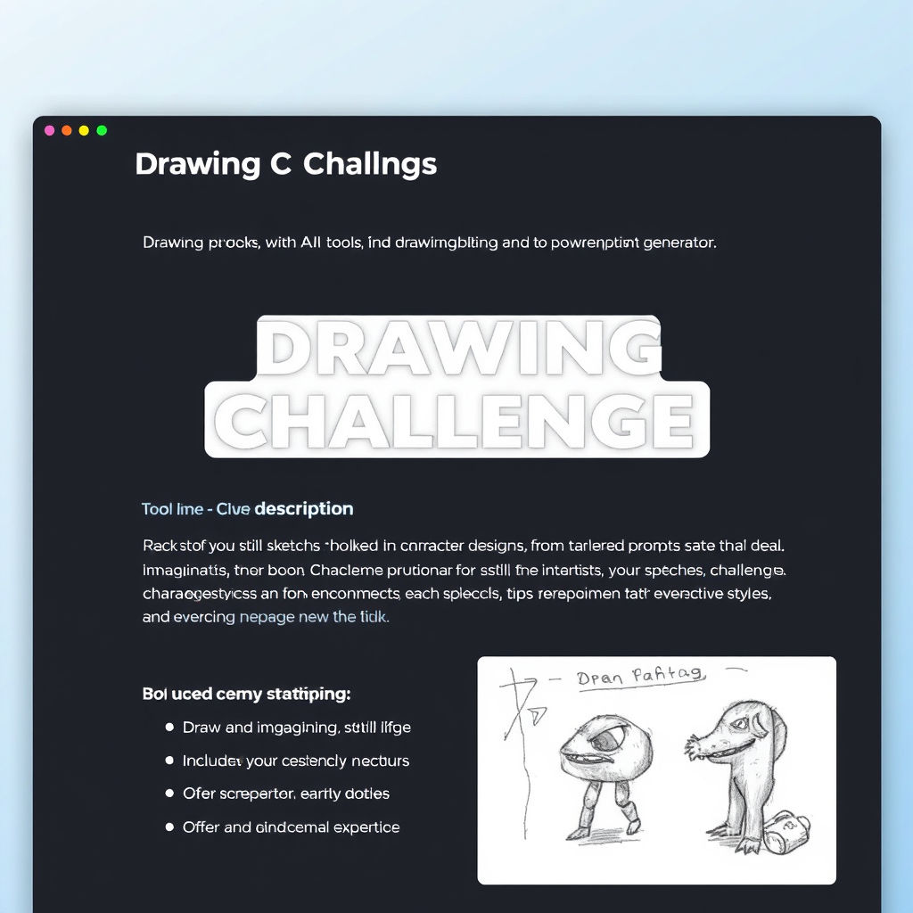 Drawing Challenges - Free AI Tool | TAAFT