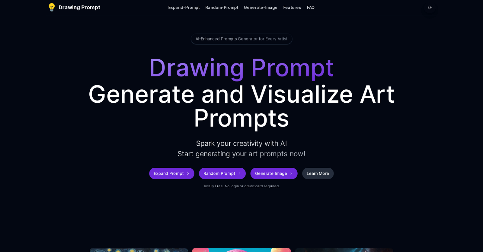 Drawing Prompt website