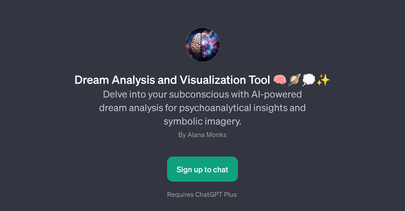 Dream Analysis and Visualization Tool website