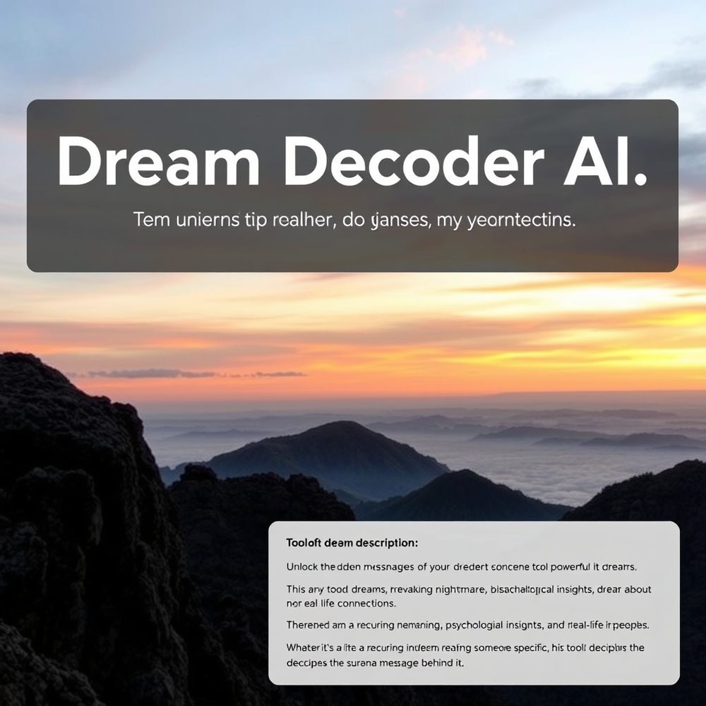 Dream Decoder AI Turn Dreams into Meaningful Insights website