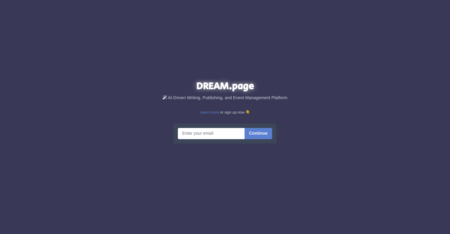DREAM.page website