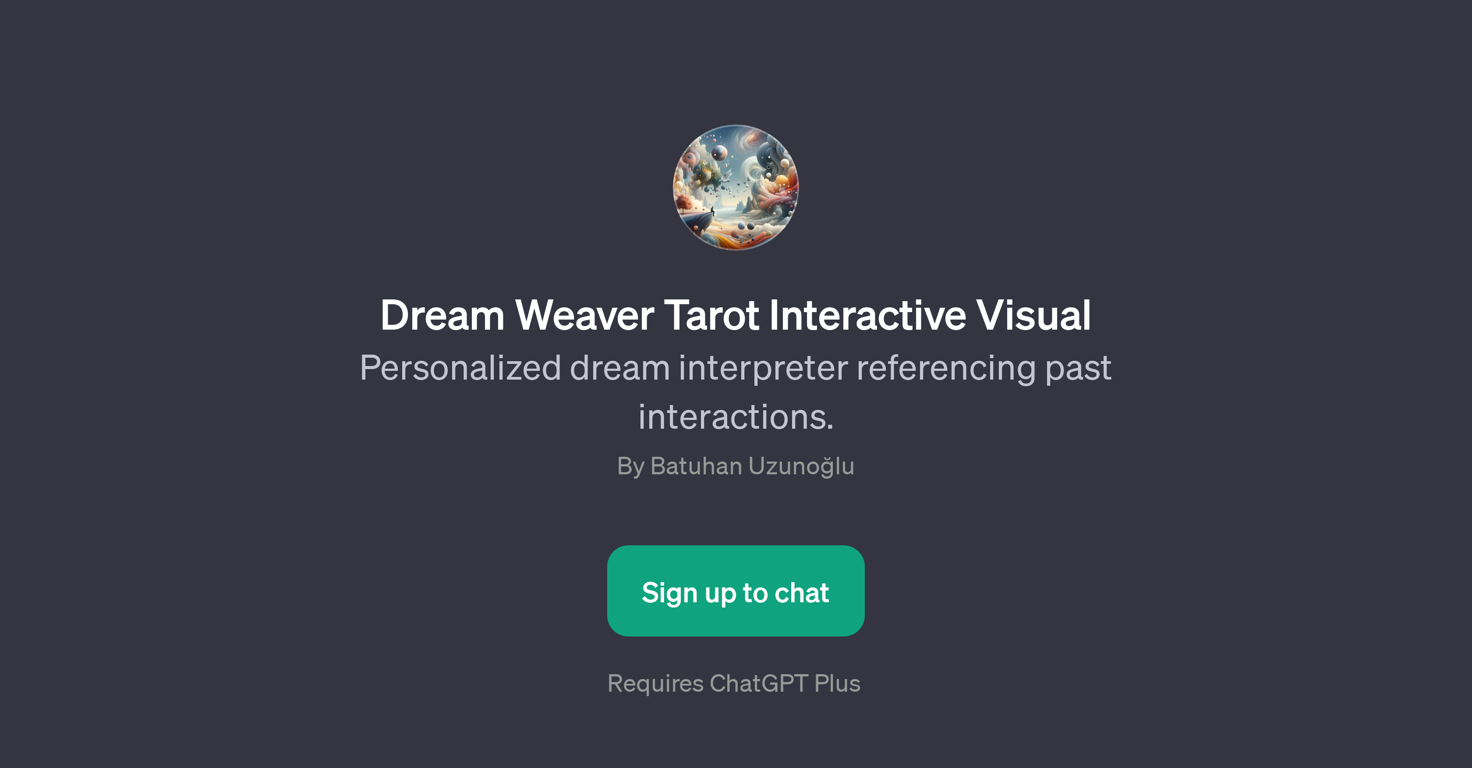 Dream Weaver Tarot Interactive Visual website