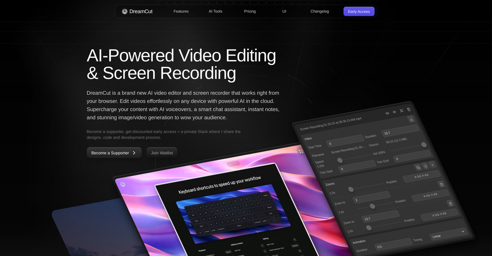 DreamCut website