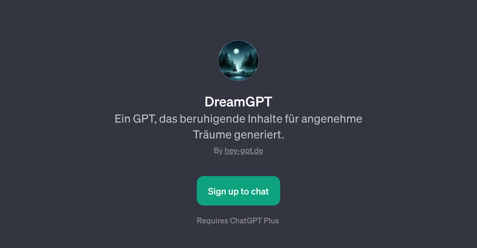 DreamGPT website