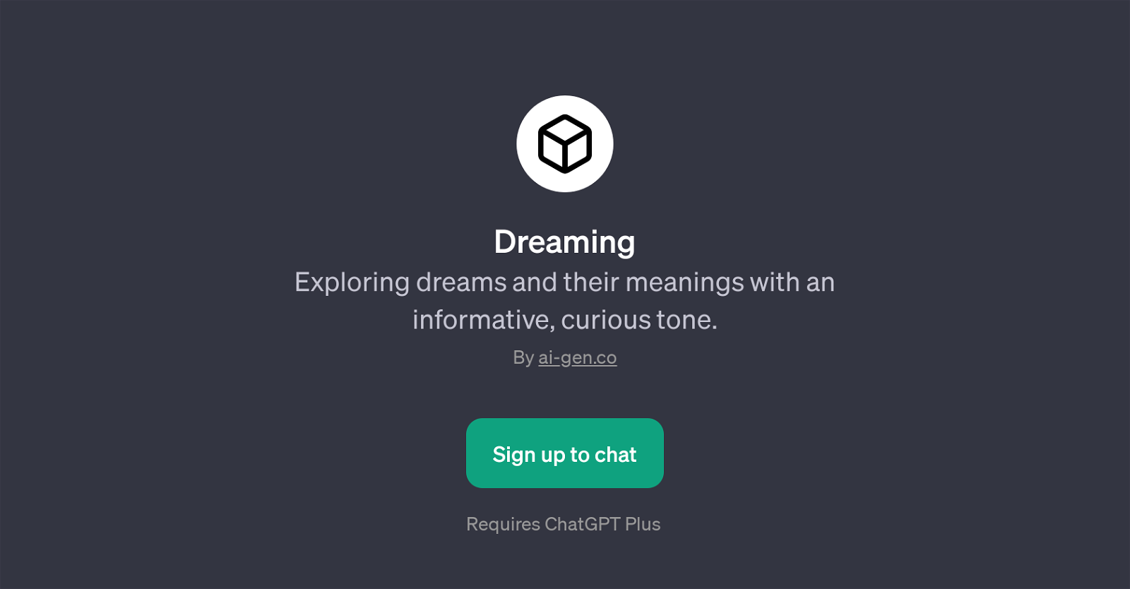 Dreaming website