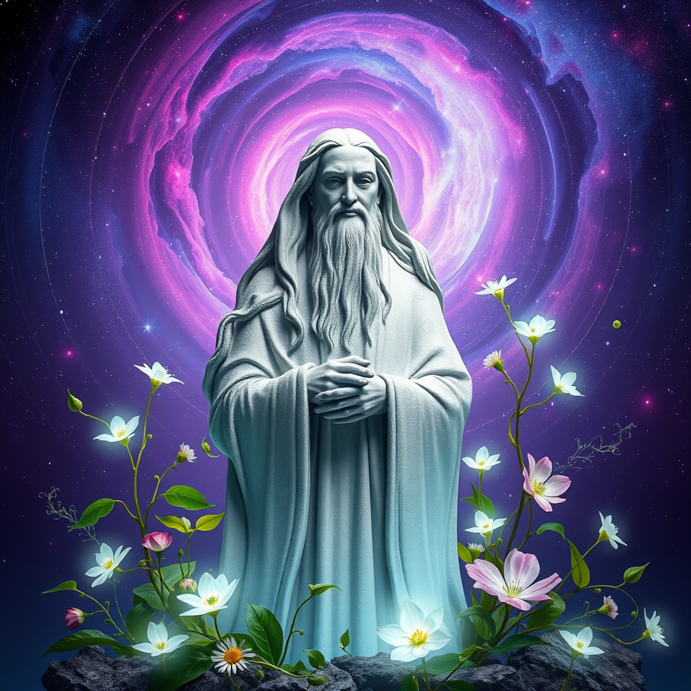 Dreamlike Cosmic Stone Portrait website