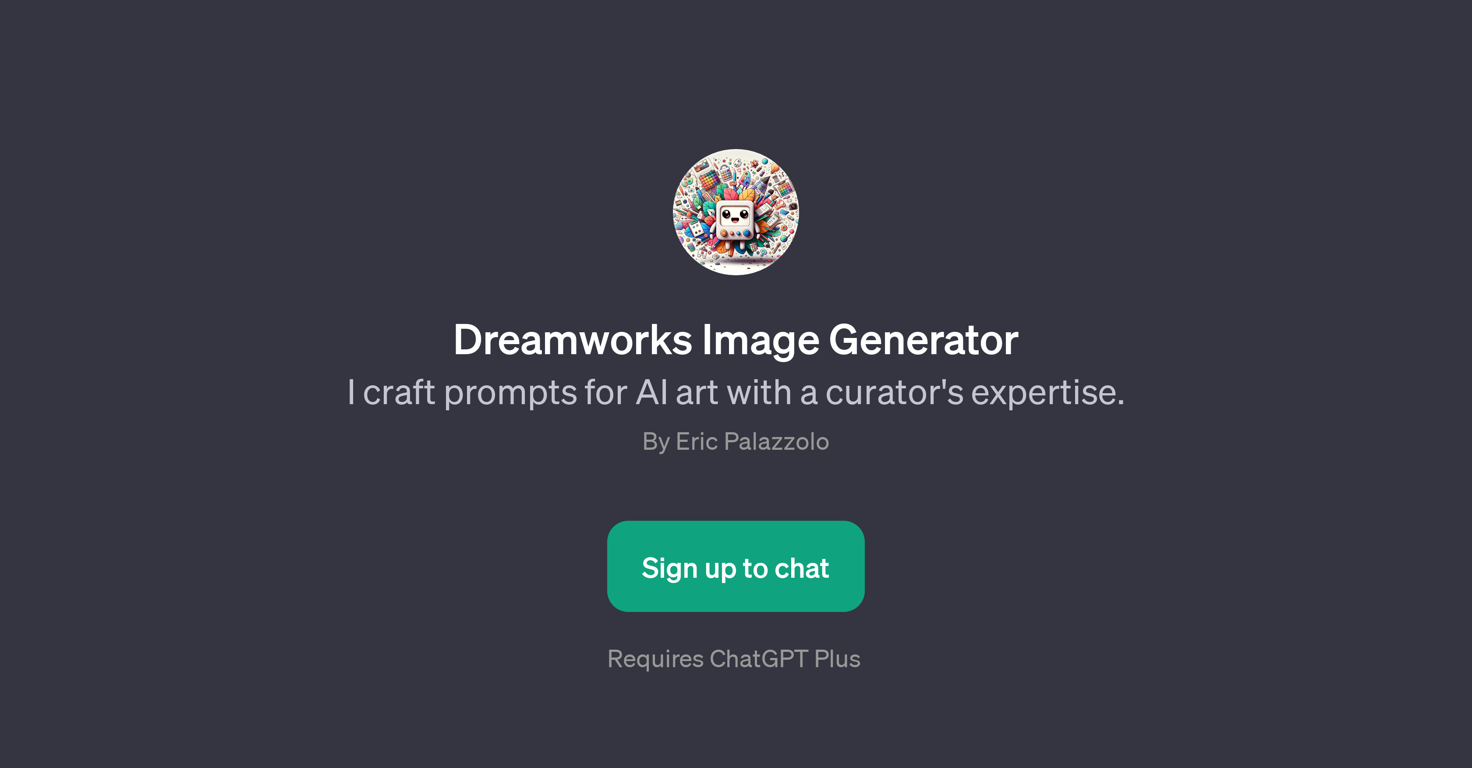 Dreamworks Image Generator website