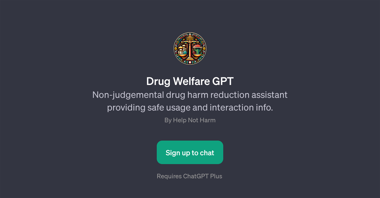 Drug Welfare GPT website