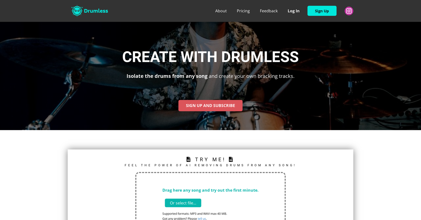 Drumless website