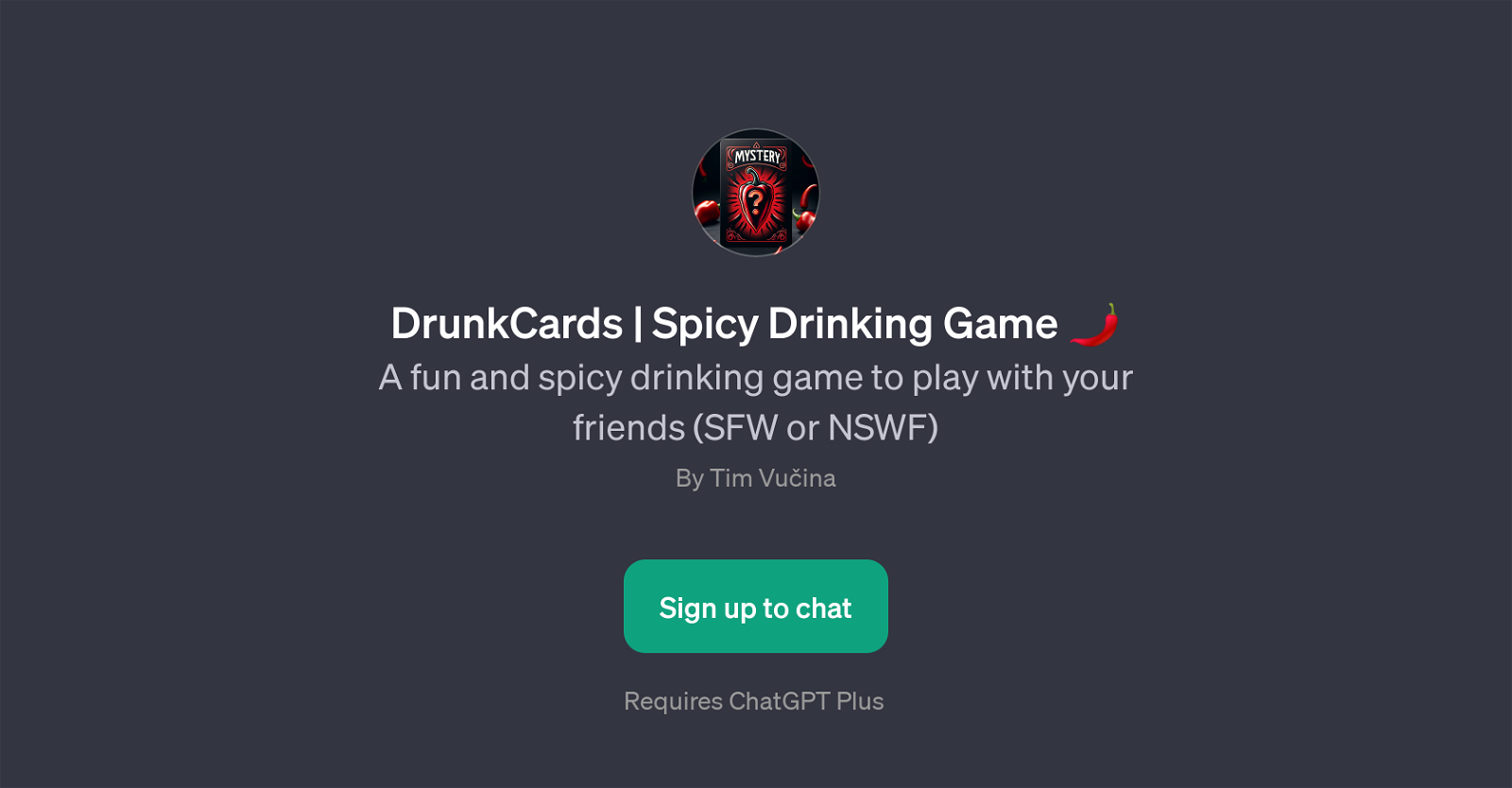 DrunkCards | Spicy Drinking Game website