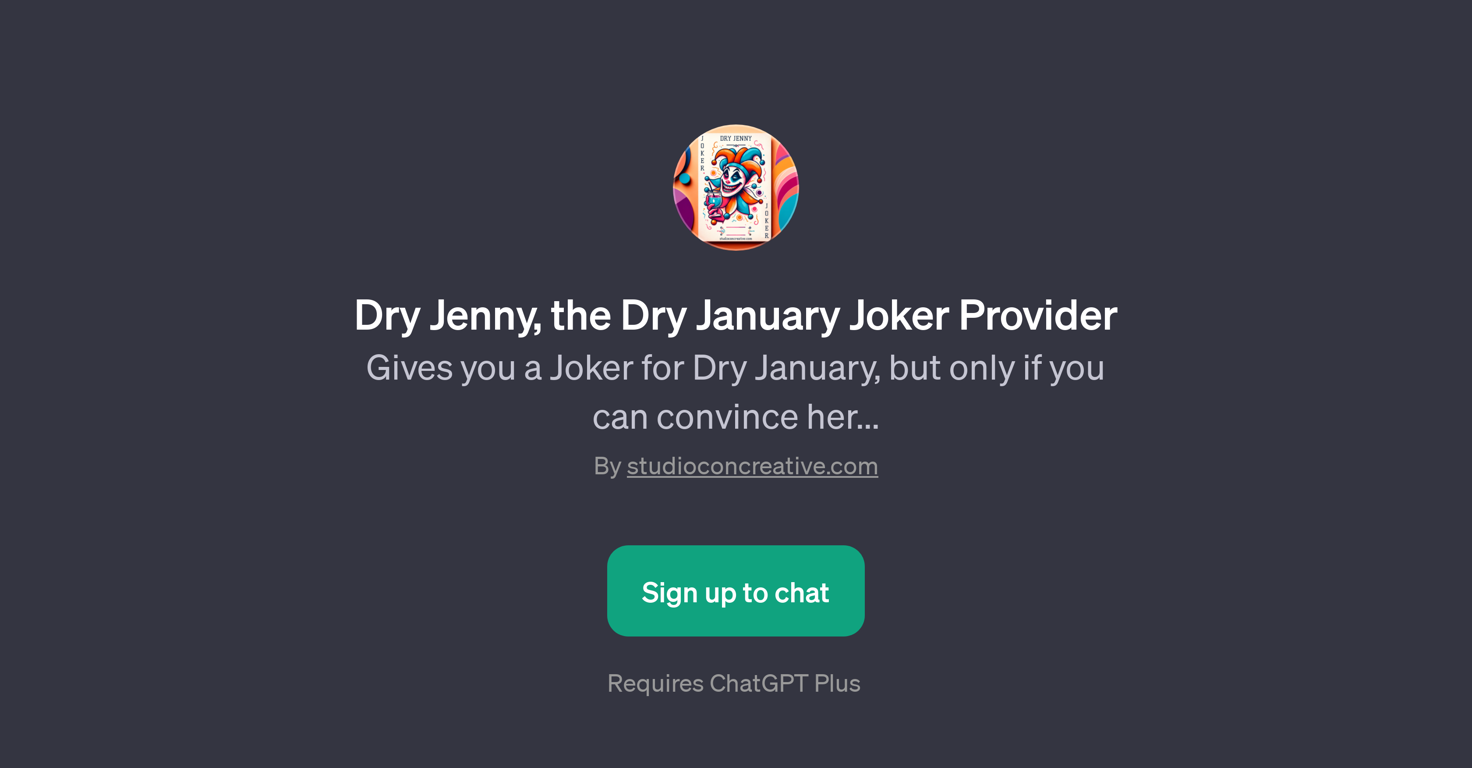 Dry Jenny, the Dry January Joker Provider website