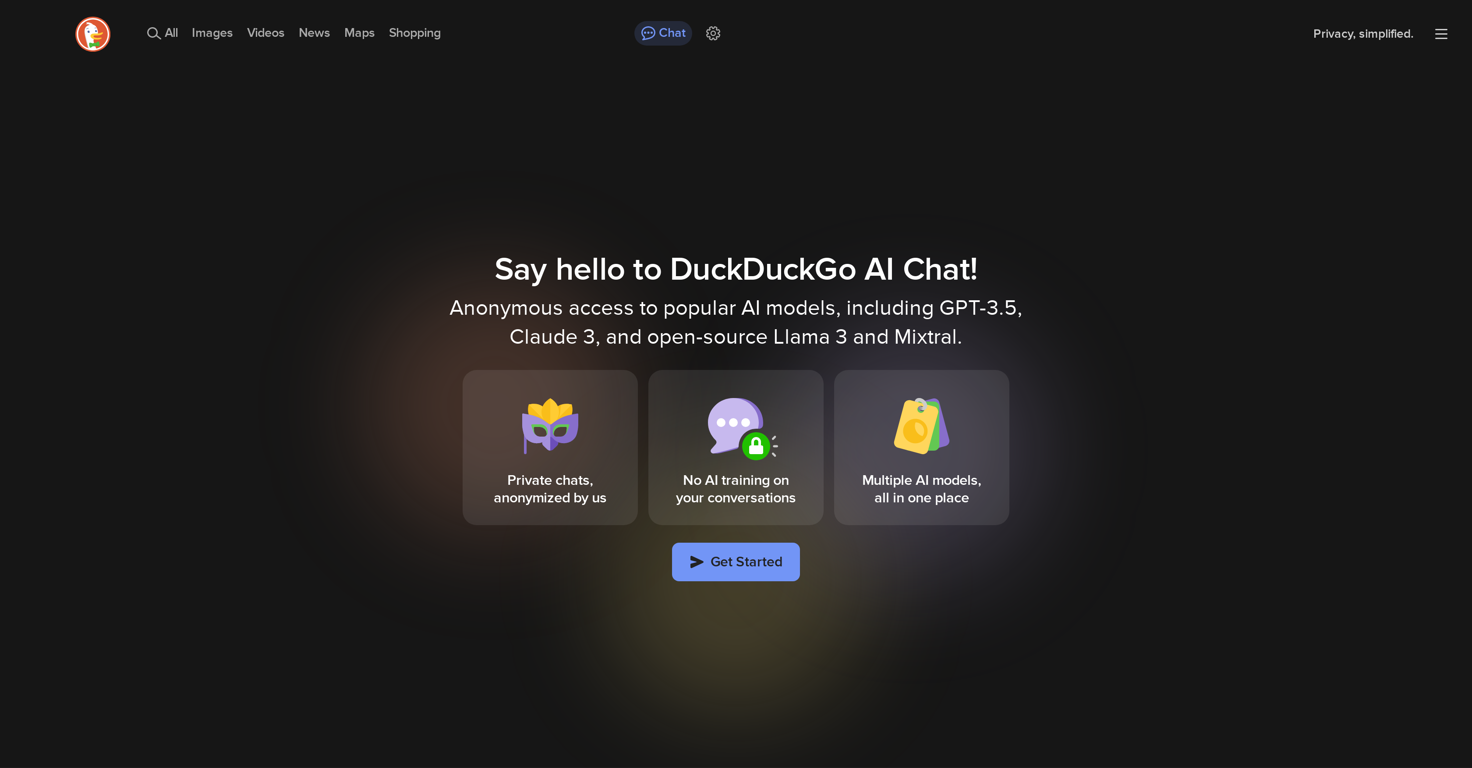 DuckDuckGo website
