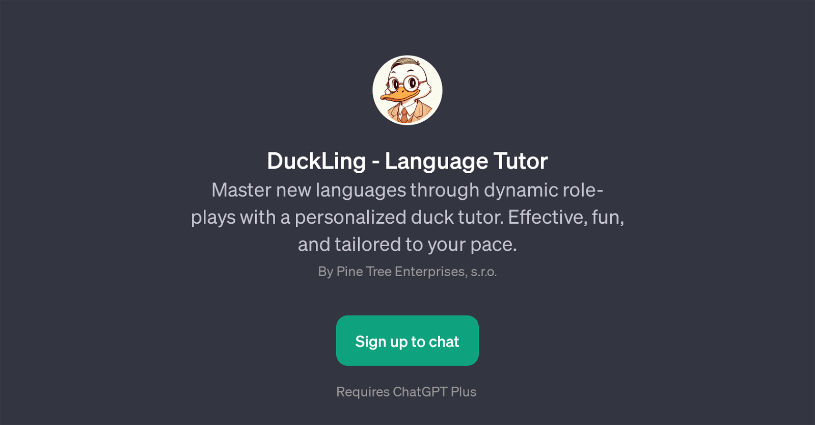 DuckLing - Language Tutor website