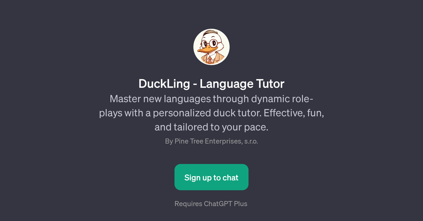 DuckLing - Language Tutor website