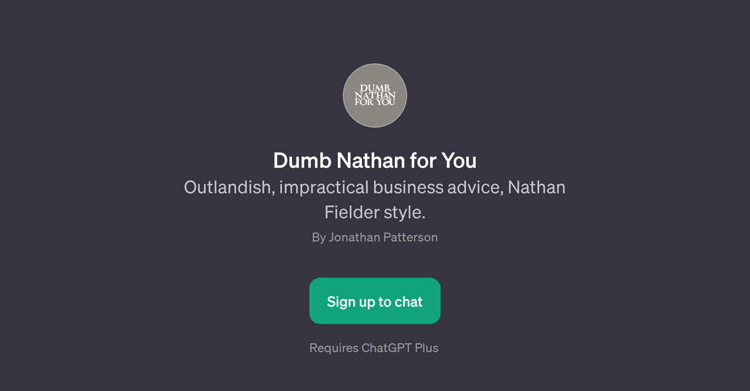 Dumb Nathan for You website