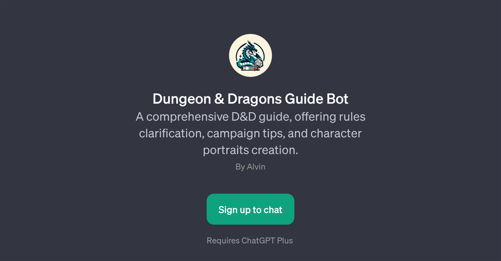 Dungeon & Dragons Guide Bot website
